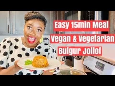 Easy 15min meal, a simple vegan and vegetarian dish. How to make bulgur jollof.