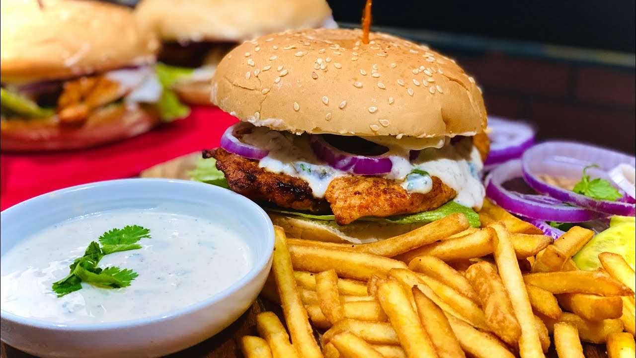 Chicken Burger ( Spicy Grilled Chicken Burger)