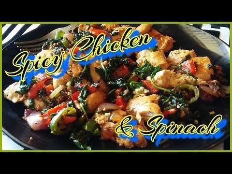 💋SPINACH AND SPICY PAPRIKA CHICKEN* LUNCH OF THE DAY
