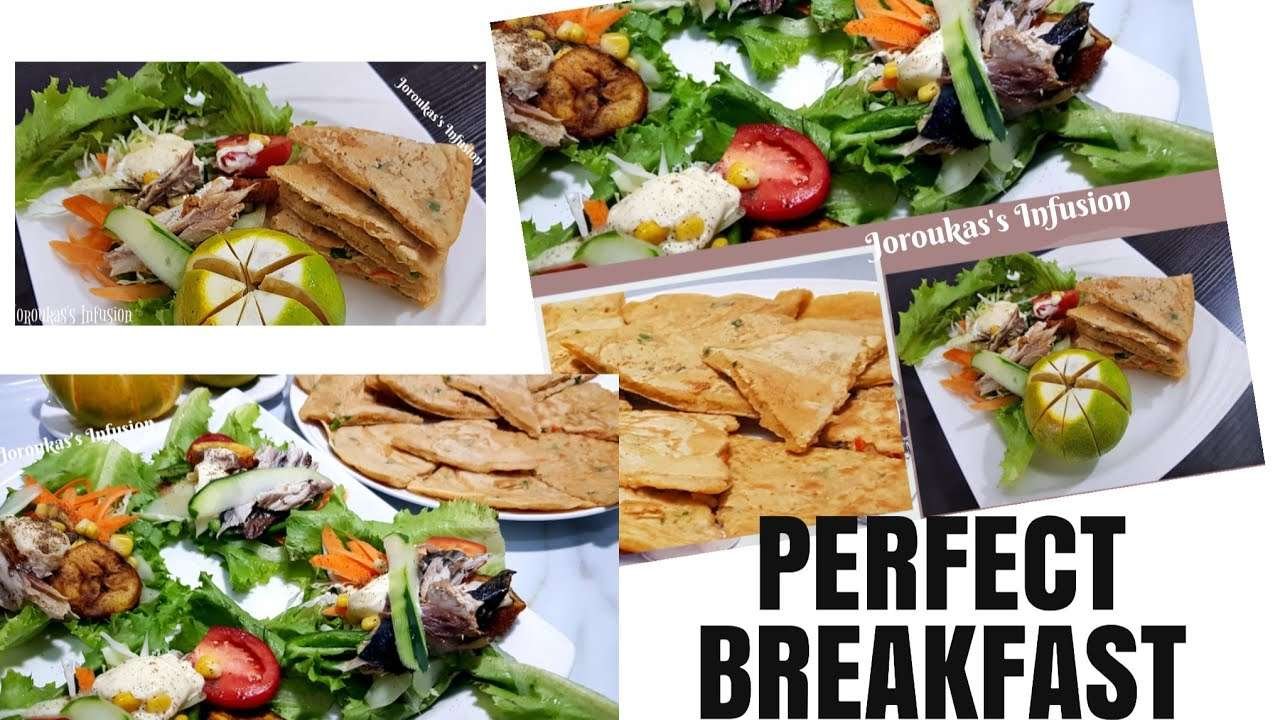 SPICY PANCAKES AND SALAD BREAKFAST RECIPE