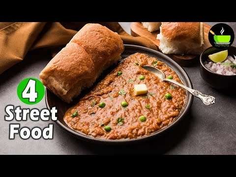 4 Street Foods India | Indian Street Food Recipes | North Indian Street Food | Chaat Recipes