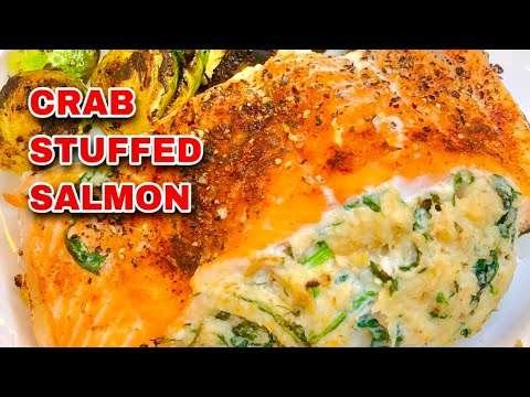 EASY STUFFED SALMON RECIPE | KETO MEAL PREP FOR BEGINNERS | How to make stuffed salmon at home 2020