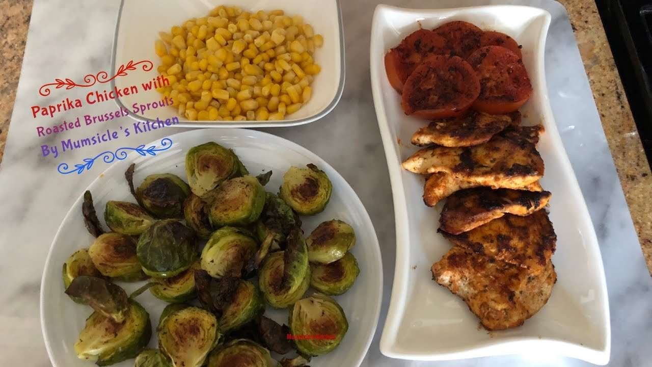 Paprika Chicken with Roasted Brussels Sprouts | Mumtaz Hasham
