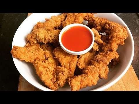 THE BEST HOMEMADE CRISPY CHICKEN STRIPS | EASY CHICKEN TENDERS