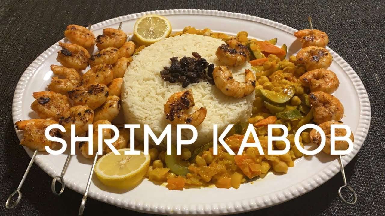 Bariis iyo Shrimp Kabob ( Qaado Fudud) Somali Simple Lunch | Buttermilk Rice and Shrimp Kabob