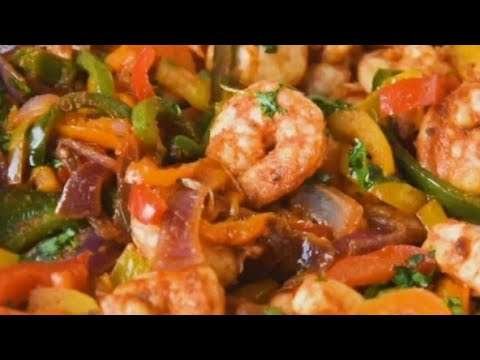 Quick and easy Shrimp Fajista, healthy recipe 15 min to make
