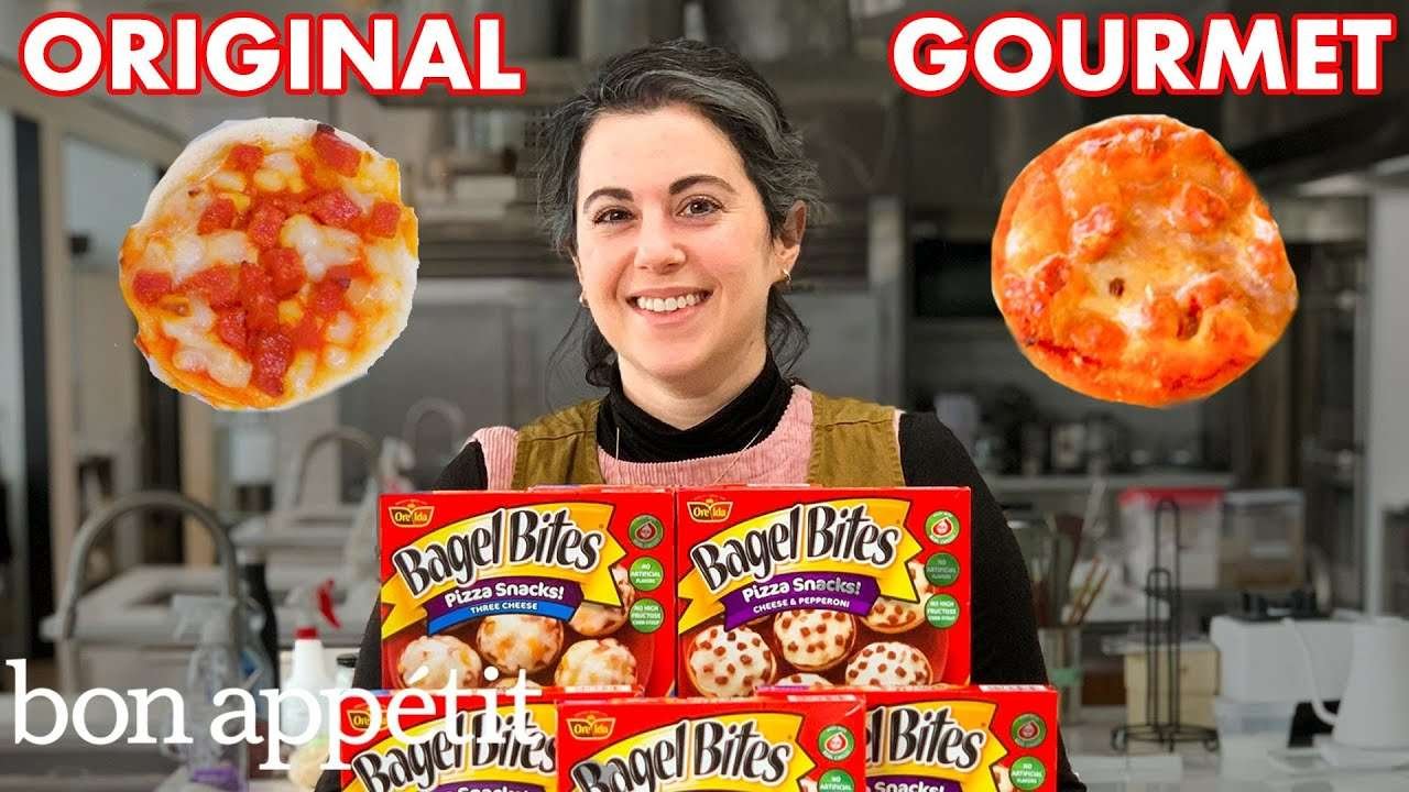 Pastry Chef Attempts to Make Gourmet Bagel Bites | Gourmet Makes | Bon Appétit