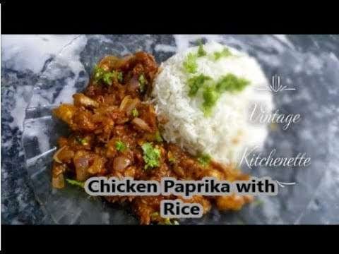 Chicken paprika with rice | Tasty & Juicy!