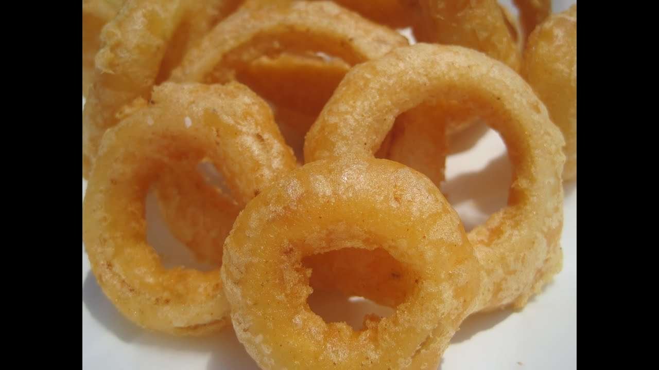 Crisp Fried BEER – BATTERED ONION RINGS – How to make ONION RINGS Recipe