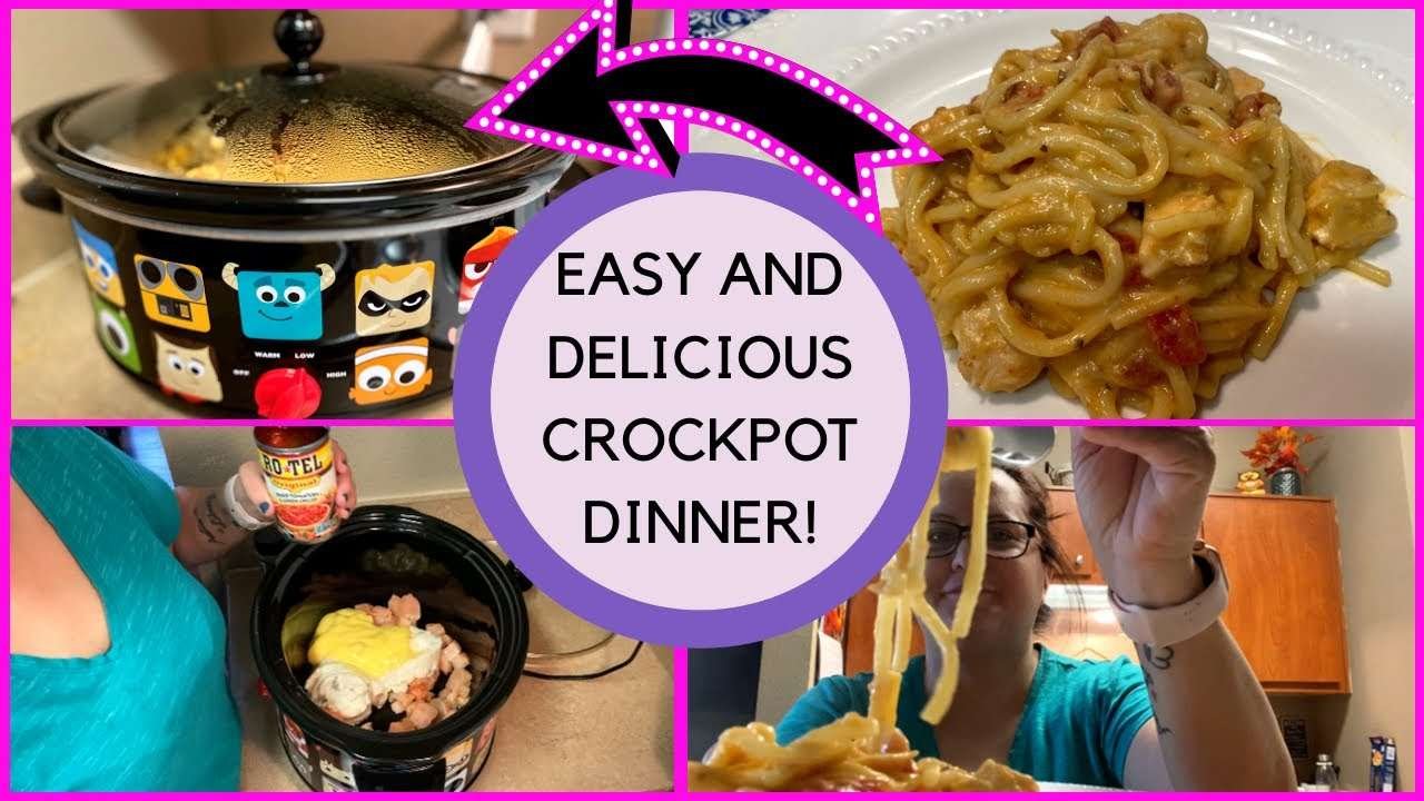 CHEESEY CHICKEN SPAGHETTI /EASY CHICKEN CROCKPOT MEALS