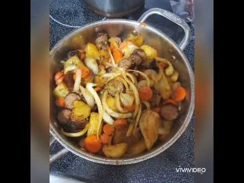 Tasty southern American style potato with veggies with Ghana jollof