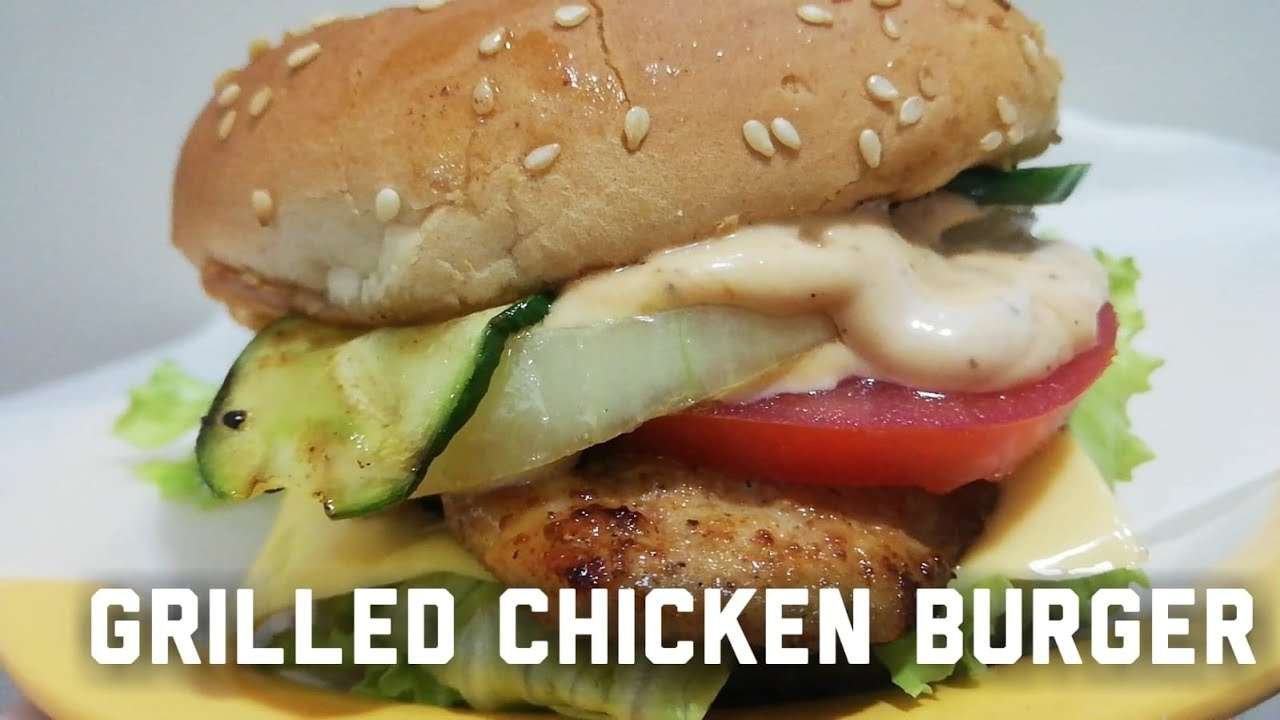Grilled Chicken Burger Very Easy and yummy Recipe