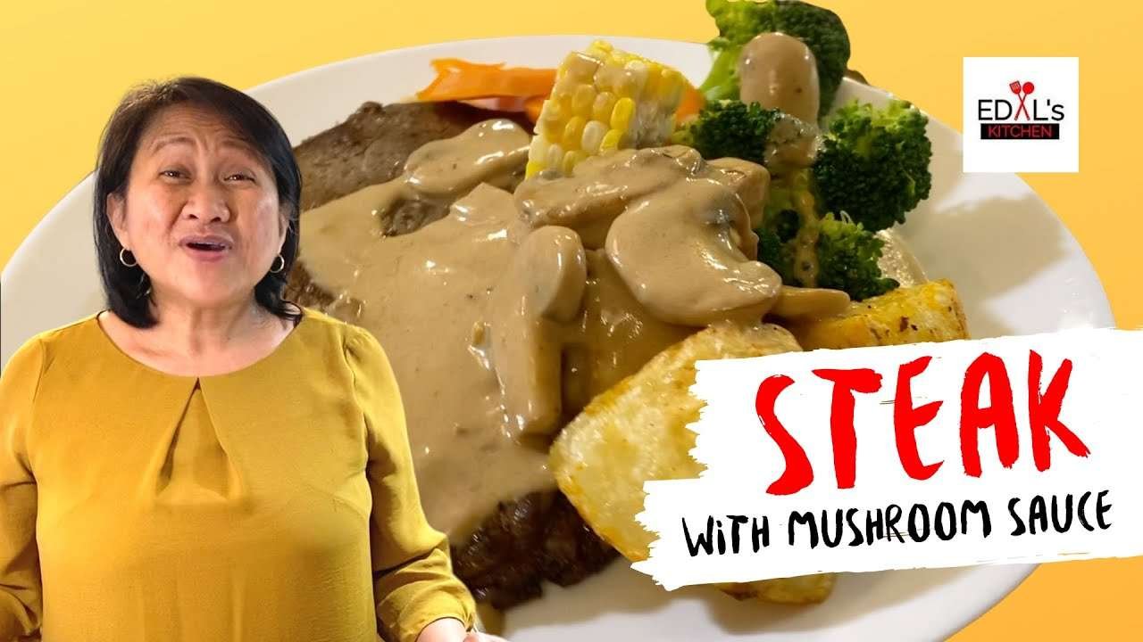 Steak with Mushroom Sauce Recipe | By EDALSKITCHEN