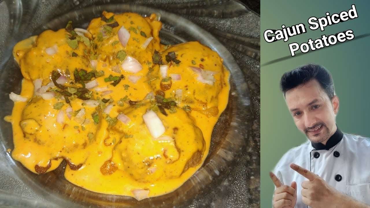 Cajun spiced potatoes | Barbeque nation style | Homemade cajun sauce | Cajun sauce quick recipe