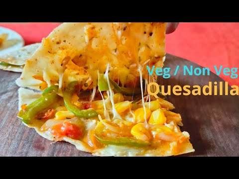 Quesadilla – 2 Ways | Veg Quesadilla Recipe in Tamil | Chicken Quesadilla | Easy Snacks Recipe Tamil
