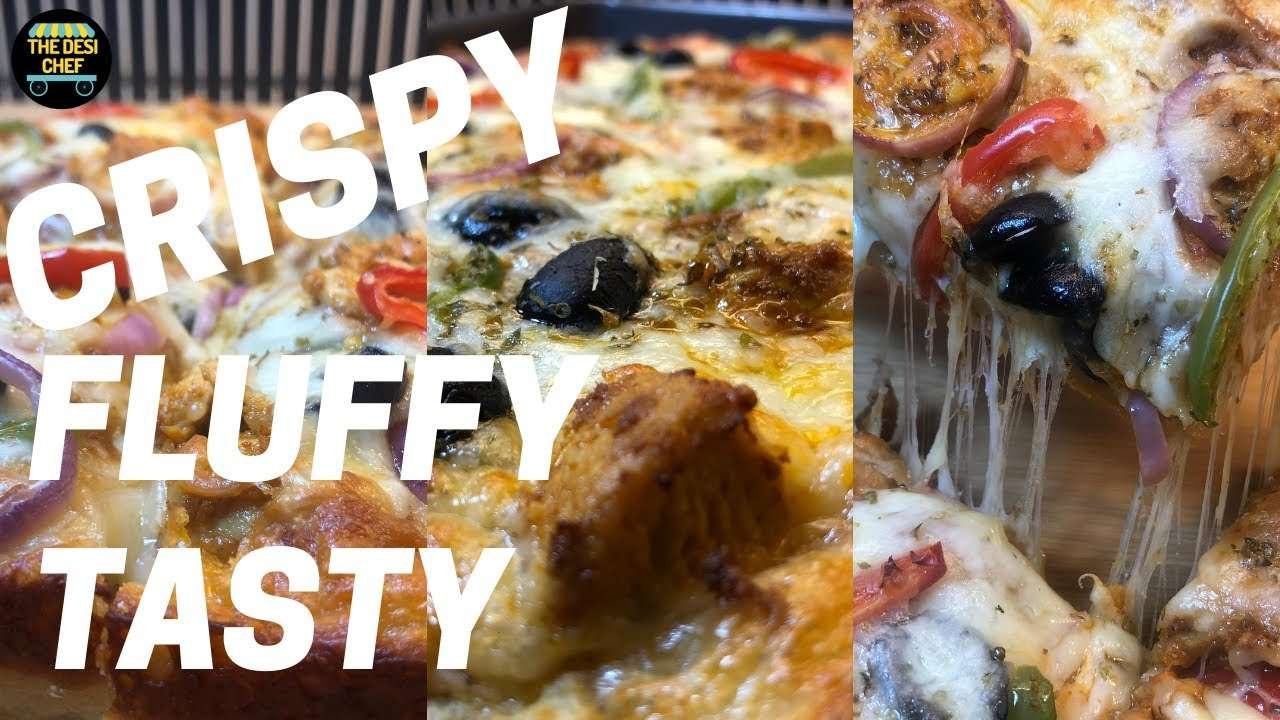 Chicken tikka pizza recipe from scratch | How to make chicken tikka pizza | Tikka pizza with sauce