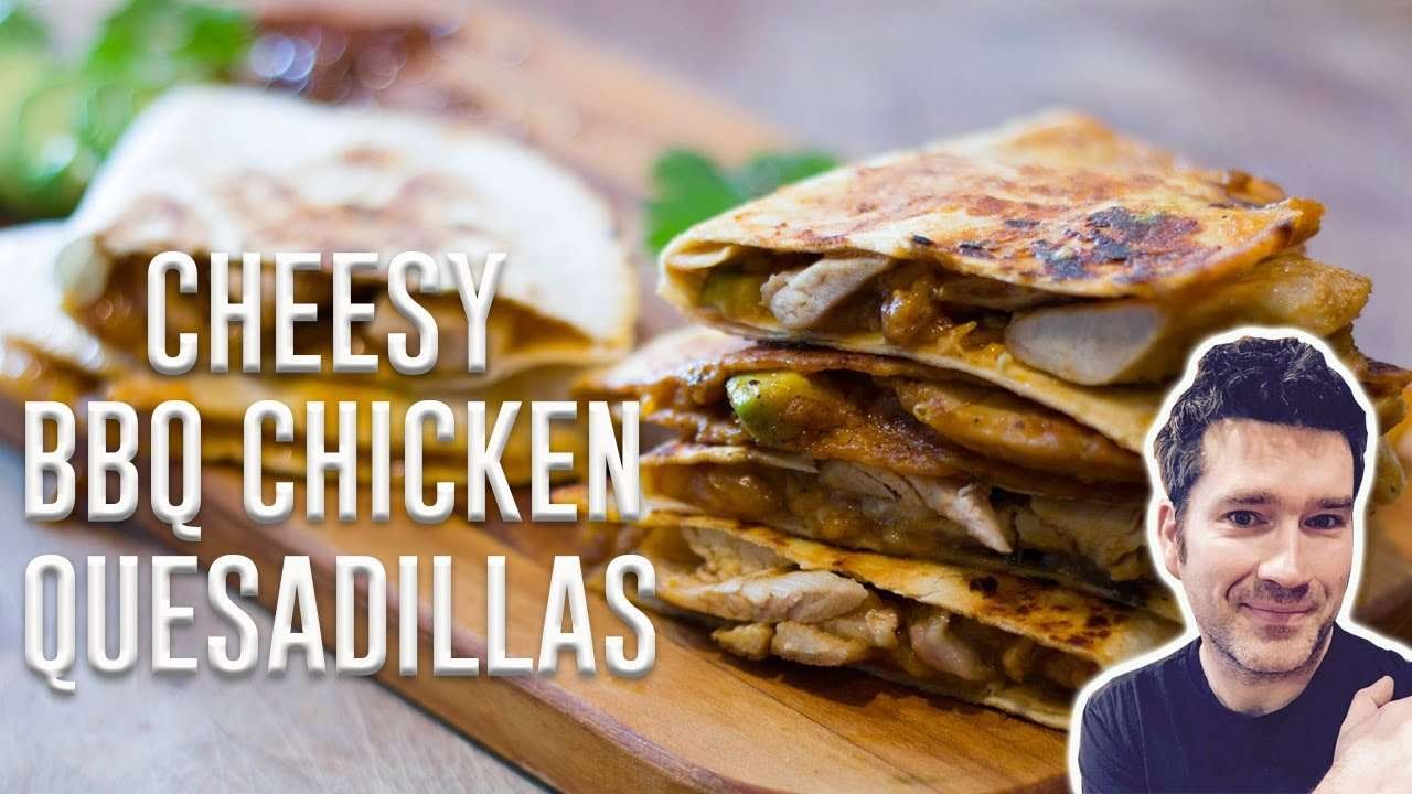 Juicy Chicken Thighs with Homemade BBQ Sauce, Avocado and Cheddar Cheese Quesadillas