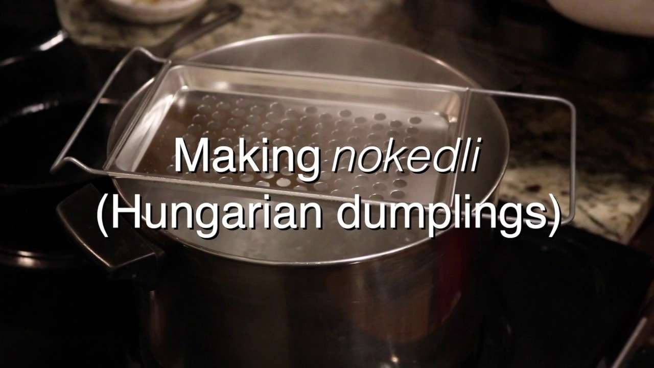 Homemade "nokedli" (Hungarian dumplings)