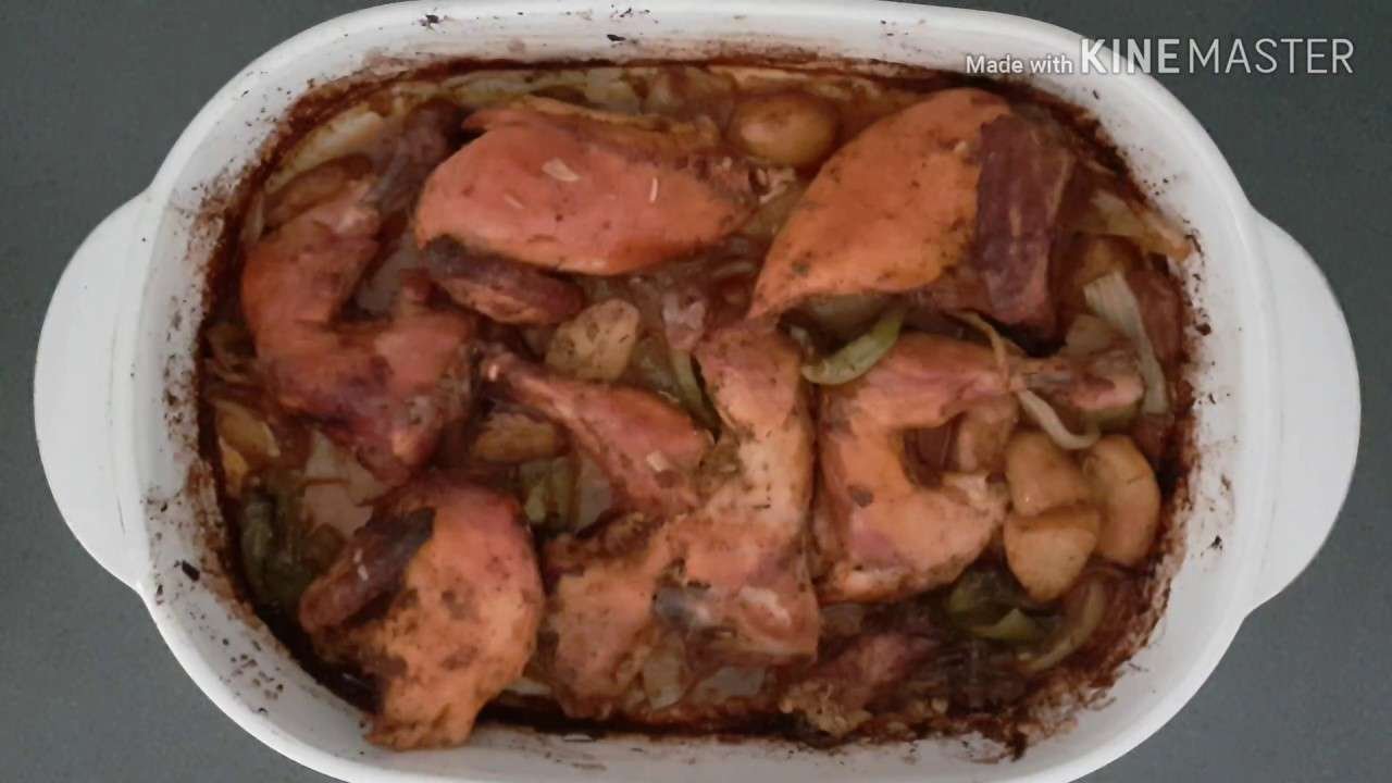 Chicken wath paprika and garlic
