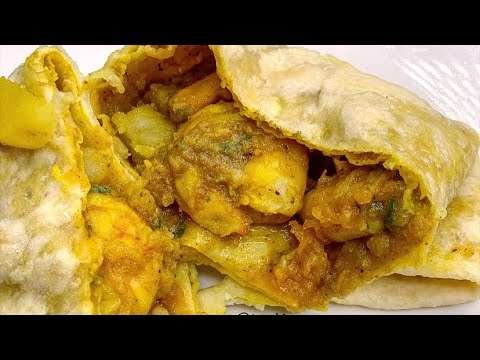 Easy Shrimp Roti Recipe| Dhal Puri|
