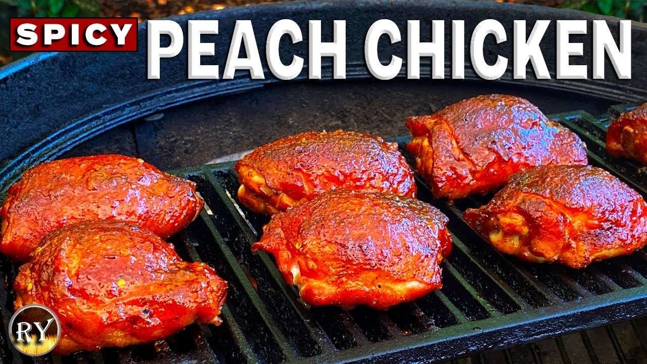 Spicy Peach Chicken Smoked On The Weber Kettle