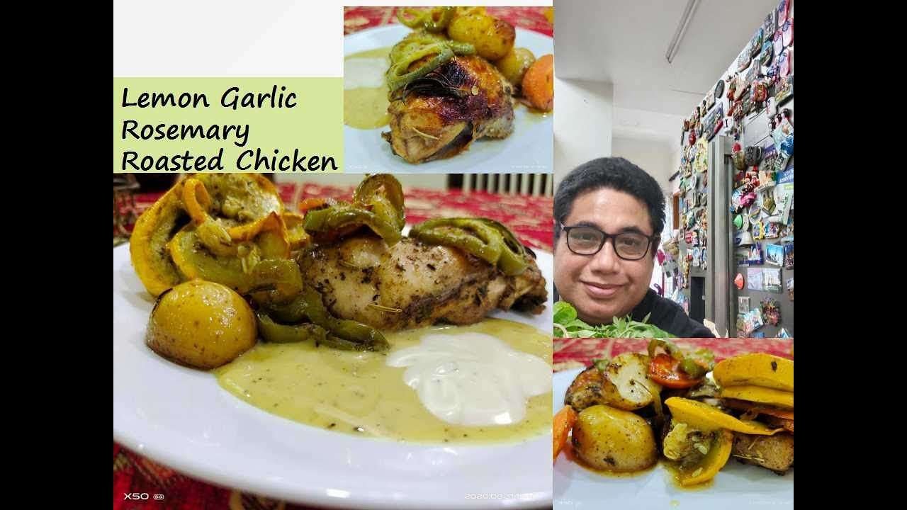 Lemon Garlic  Rosemary Roasted Chicken