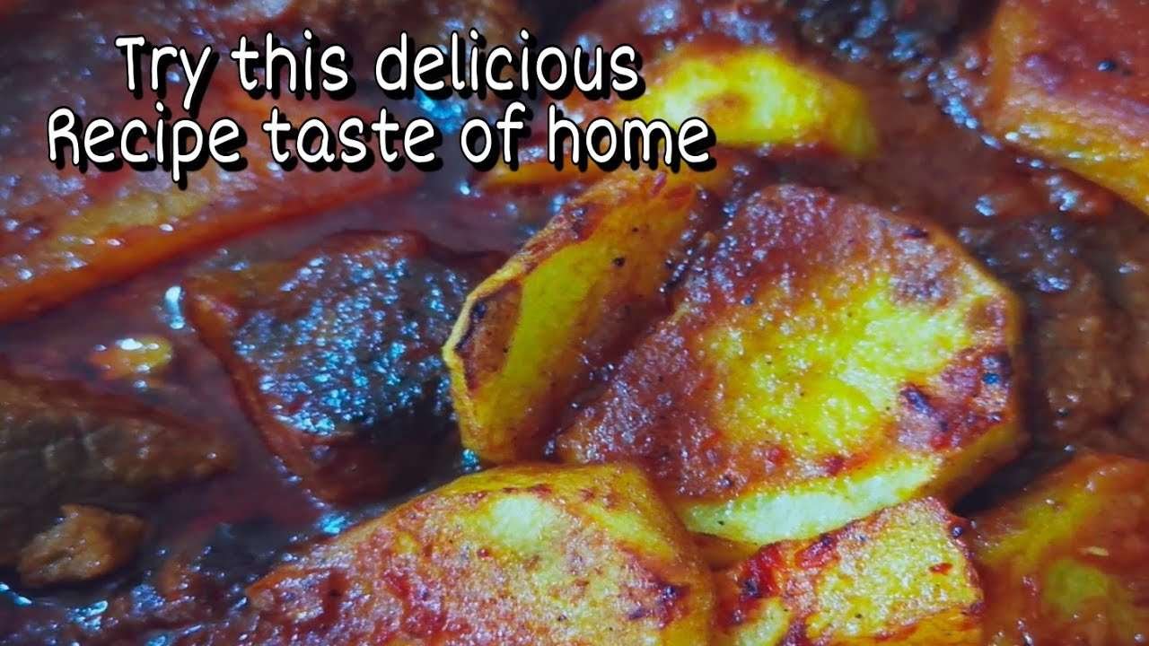 Delicious  Oven Baked Potatoes with Beef Recipe | How to cook Beef with potato home of taste