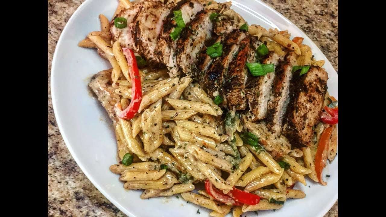 Jerk Chicken Rasta Pasta (Tasty)