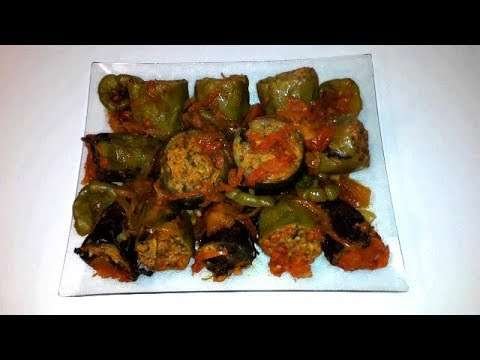 Paprika filled with tchicha and minced meat Djamila cuisine specialty