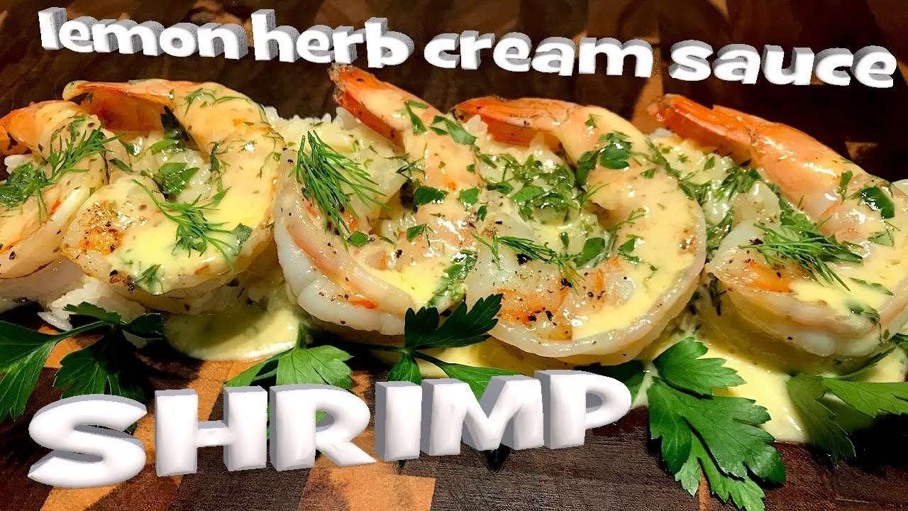 Shrimp with Lemon Herb Cream Sauce | How to cook Shrimp | Easy shrimp Recipe