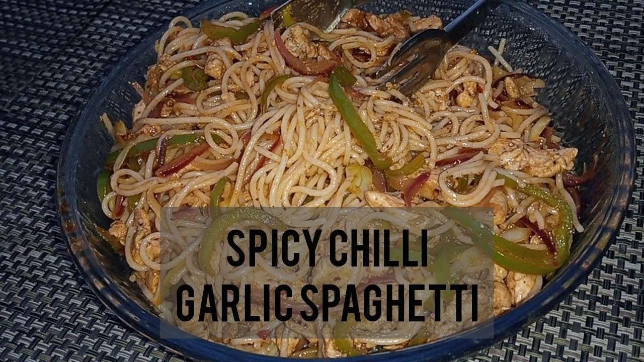 Spaghetti |spicy chilli garlic spaghetti recipe by my cooking network