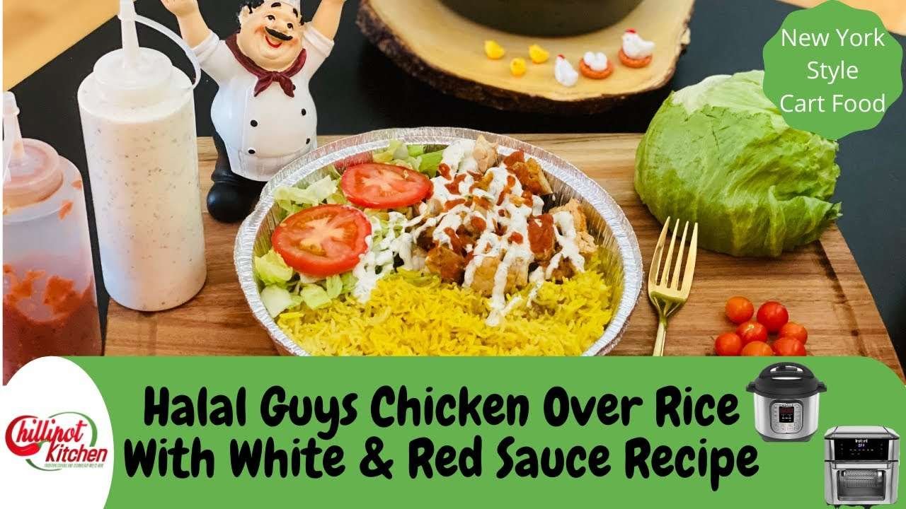 The Best Halal Guys Chicken Over Rice Recipe In Instant Pot|Chicken And Rice With White & Red Sauce