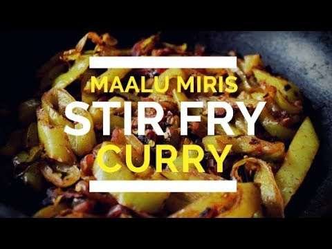 How to make Sri Lankan paprika & Pickled Mango Stir Fry (Maalu Miris Stir Fry)