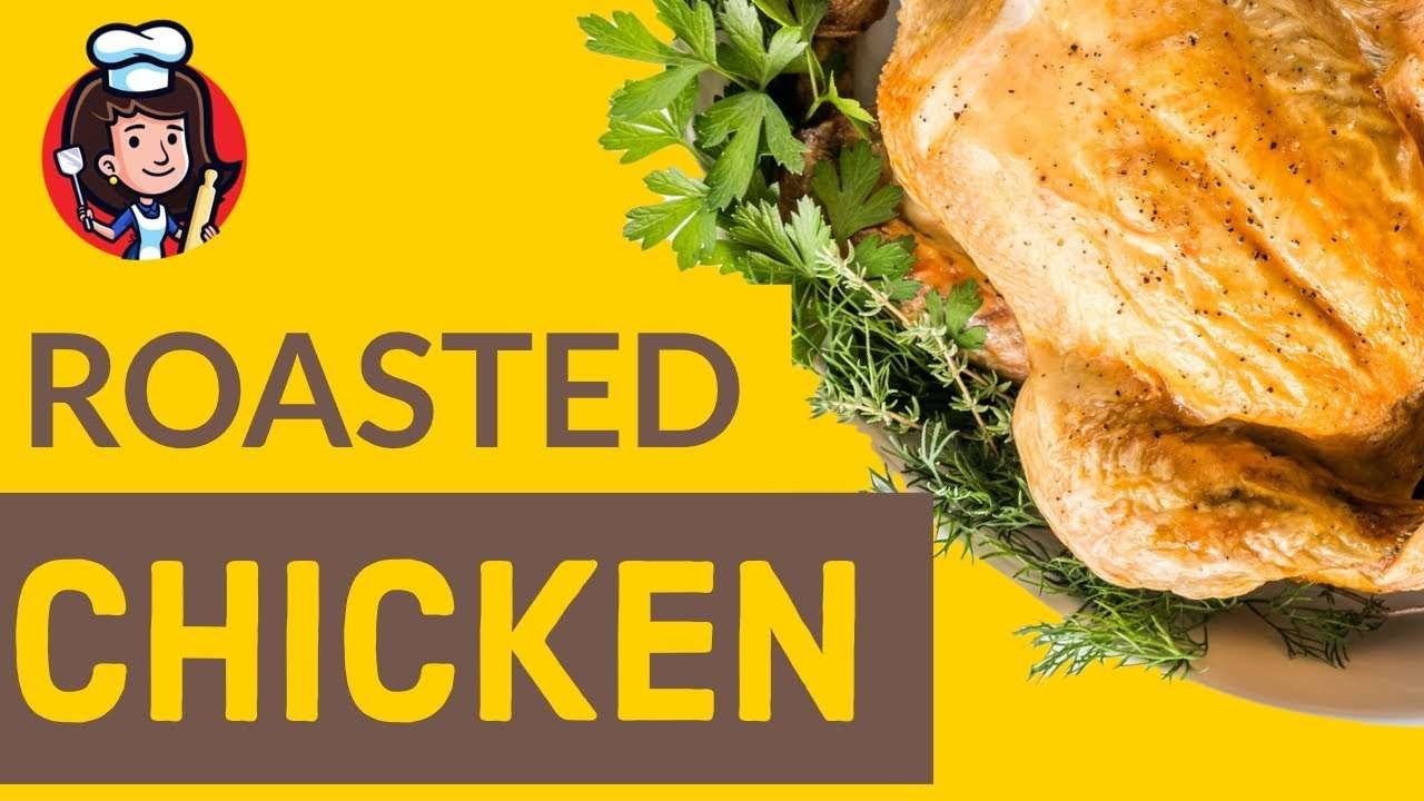 Roasted Chicken served with potato wedges and salad | Best dinner meal | Main course