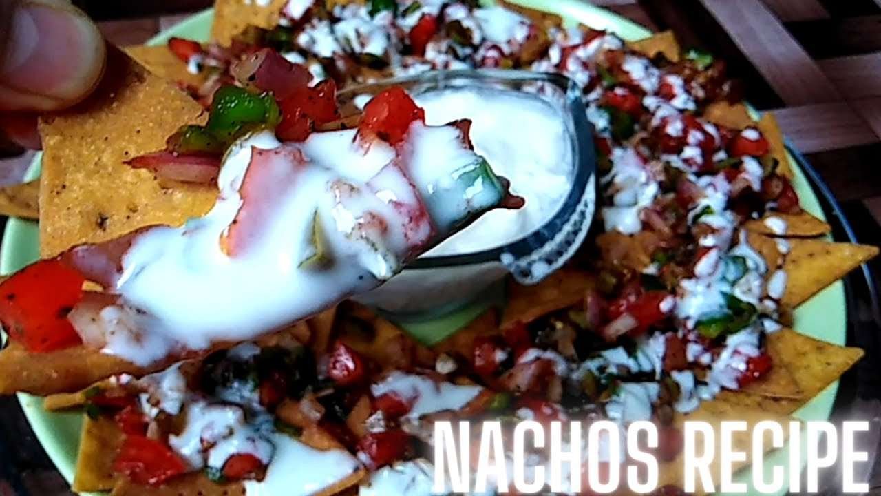 Nachos with Salsa & Cheese Sauce Recipe || Nachos Recipe || Homemade Corn Chips || EASY KK' RECIPE