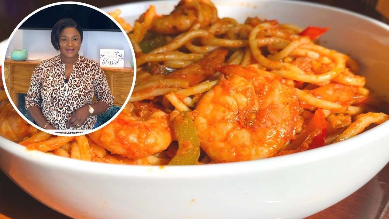 Shrimp Spaghetti Stir Fry | Easy Dinner Recipe | Mansa Queen