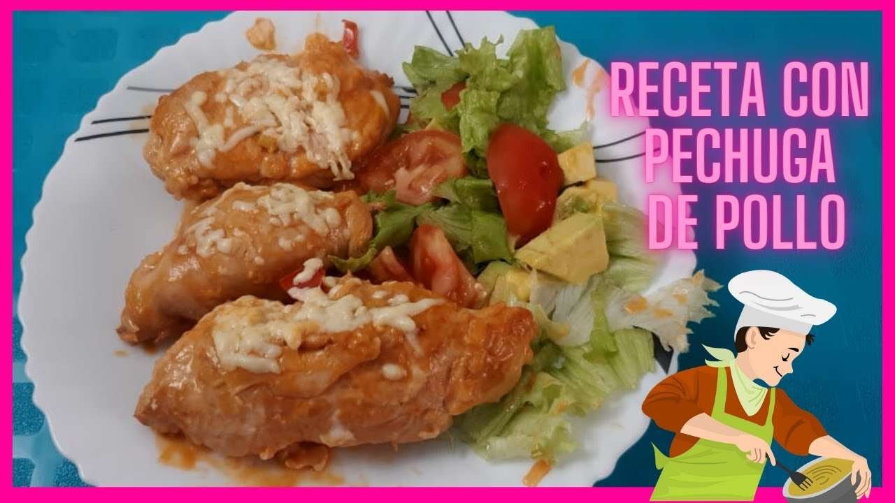 Receta con Pechuga de Pollo y Queso. Recetas de Cocina Fácil y Rápido 😋🍗