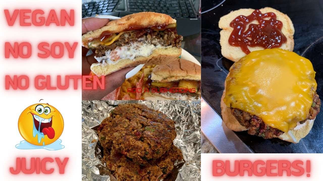 Homemade Plant Based Burger | Vegan Burger No Soy or Gluten