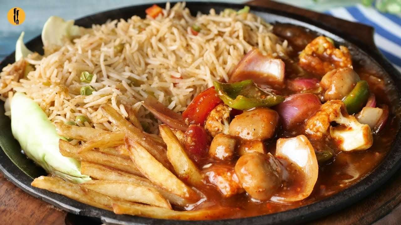 Vegetable Shashlik Sizzler Recipe By Food Fusion