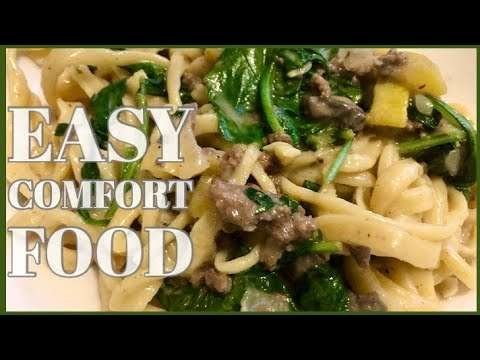 Comfort Food Recipe  EASY  BEST Beef Stroganoff with Pasta and veggies