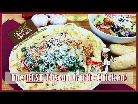 The BEST Tuscan Garlic Chicken w/Pasta from Scratch! (Olive Garden Copycat)