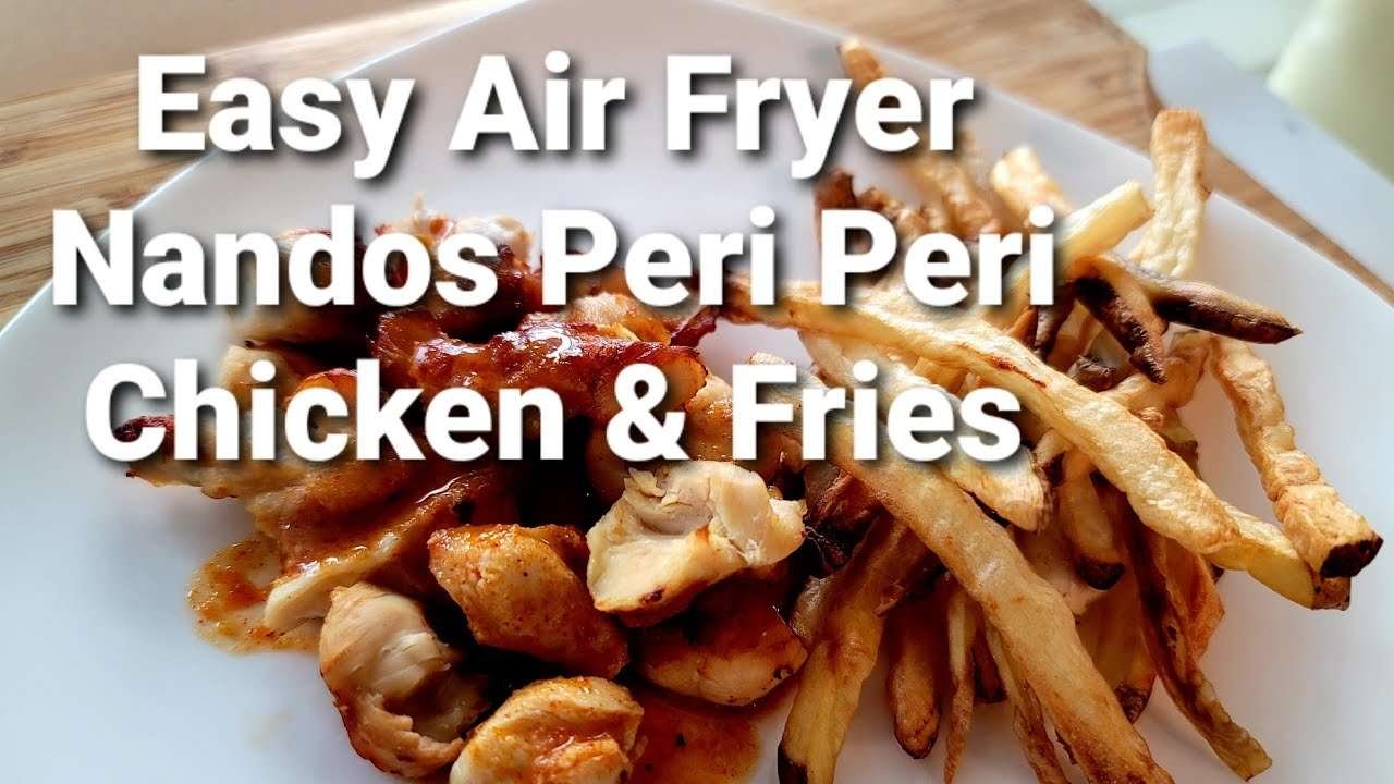 Easy Air Fryer Recipe Nandos Peri Peri Chicken and Fries LOW Carb Gluten Free Silicone Basket Review
