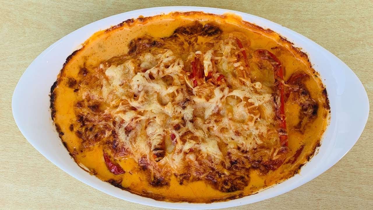 Hänchen Auflauf mit Paprika Sahne/Chicken Casserole With Paprika Cream