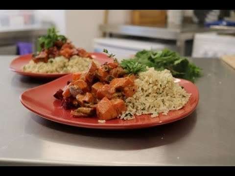 Root vegetable and smoked paprika stroganoff