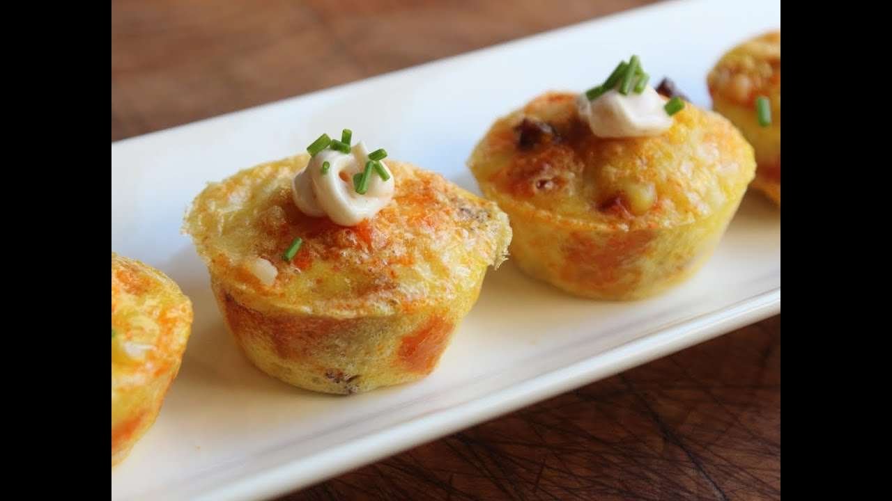 Potato Chorizo Mini Quiches – Chorizo, Manchego, Potato Quiche Bites – Party Snack
