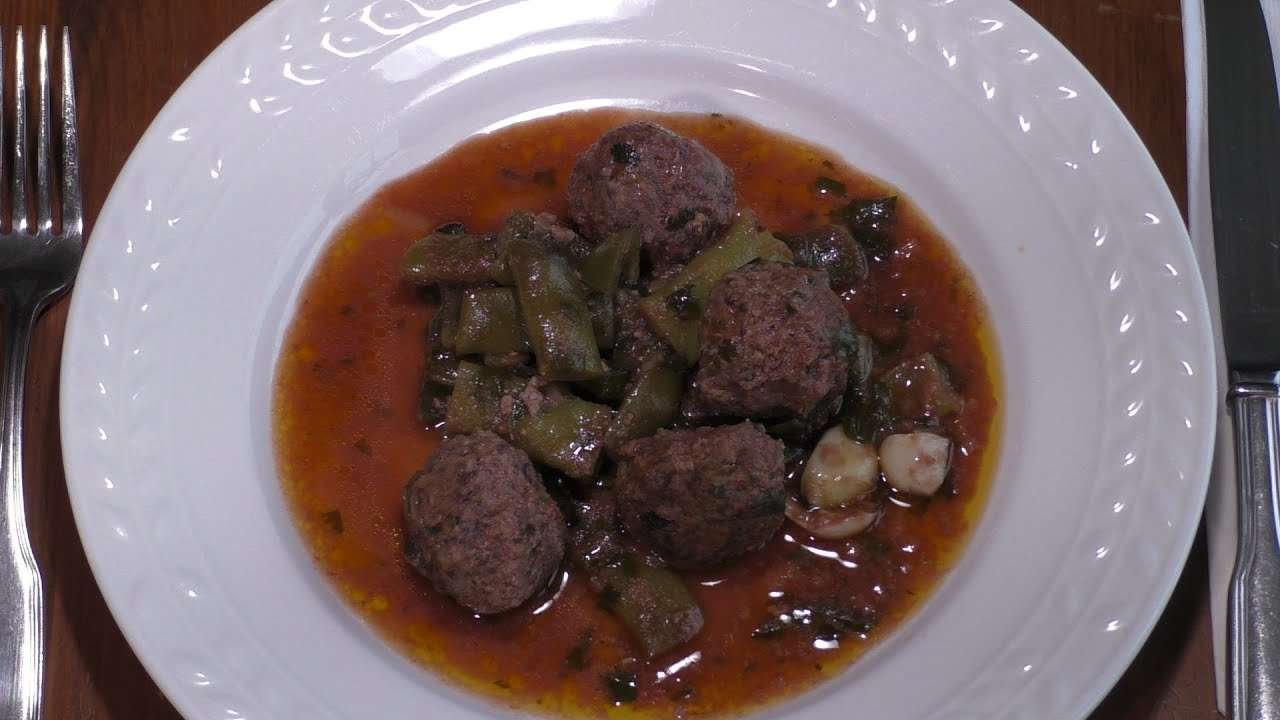 Lamb Meatballs and Italian Green Beens