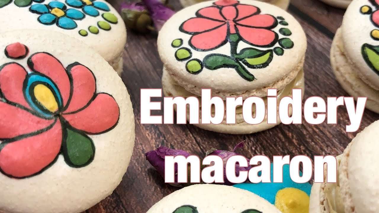 Hungarian embroidery macarons