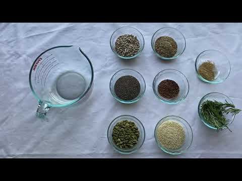 Quick and Easy High Fibre Seed Crackers and Tasty Hummus:)