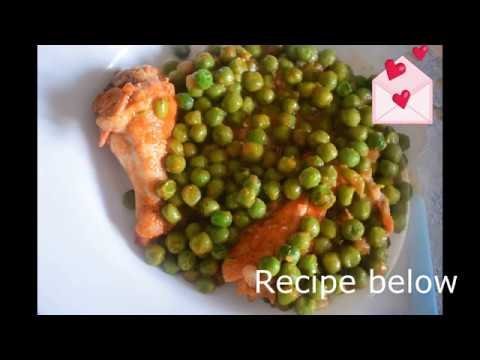 Easy peas and chicken wings