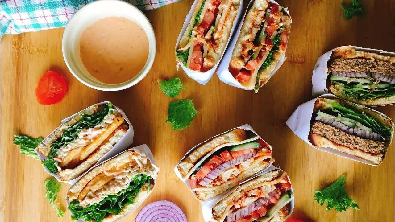 4 Best Healthy Sandwiches Recipe | Chicken Sandwich  | Beef Sandwich | 4 Delicious sandwich Recipes
